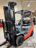 2020 TOYOTA 8FGCU32 6500 LB LP GAS FORKLIFT CUSHION 86/187" 3 STAGE MAST 1452 HOURS SIDE SHIFTER STOCK # BF9118459-BUF - United Lift LLC