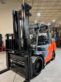 2023 TOYOTA 8FGC70U 15500 LB LP GAS FORKLIFT CUSHION 108/168" 2 STAGE CLEAR VIEW MAST SIDE SHIFTING FORK POSITIONER PLUMBED 4 WAYS TO CARRIAGE 1268 HOURS PLUMBED 4 WAYS TO CARRIAGE STOCK # BF9376899-BUF