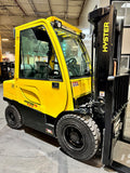 2019 HYSTER H70FT 7000 LB LP GAS FORKLIFT PNEUMATIC 87/181" 3 STAGE MAST SIDE SHIFTING FORK POSITIONER PLUMBED 4 WAYS TO CARRIAGE 1324 HOURS STOCK # BF9123969-BUF