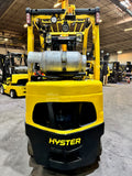 2019 HYSTER S60FT 6000 LB LP GAS FORKLIFT NON-MARKING CUSHION TIRES 84/240" QUAD MAST SIDE SHIFTER 926 HOURS STOCK # BF9115259-BUF