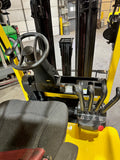 2018 HYSTER E60XN-33 6000 LB ELECTRIC FORKLIFT CUSHION 88/187" 3 STAGE MAST SIDE SHIFTING FORK POSITIONER ONLY 1219 HOURS STOCK # BF991459-BUF