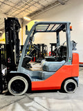 2020 TOYOTA 8FGCU25 5000 LB LP GAS FORKLIFT CUSHION 84/189" 3 STAGE MAST SIDE SHIFTING FORK POSITIONER 962 HOURS NON-MARKING TIRES STOCK # BF9114879-BUF