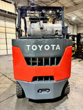 2022 TOYOTA 8FGCU35-BCS BOX CAR SPECIAL 8000 LB LP GAS FORKLIFT CUSHION 92/199" 3 STAGE MAST SIDE SHIFTER 891 HOURS STOCK # BF9174979-BUF
