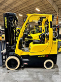 2019 HYSTER S60FT 6000 LB LP GAS FORKLIFT NON-MARKING CUSHION TIRES 84/240" QUAD MAST SIDE SHIFTER 926 HOURS STOCK # BF9115259-BUF