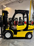 2023 YALE GLP050VXN 5000 LB LP GAS FORKLIFT PNEUMATIC 86/189 3 STAGE MAST SIDE SHIFTER 802 HOURS STOCK # BF9136269-BUF