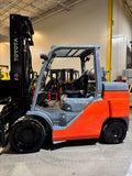 2023 TOYOTA 8FGC70U 15500 LB LP GAS FORKLIFT CUSHION 108/168" 2 STAGE CLEAR VIEW MAST SIDE SHIFTING FORK POSITIONER PLUMBED 4 WAYS TO CARRIAGE 1268 HOURS PLUMBED 4 WAYS TO CARRIAGE STOCK # BF9376899-BUF