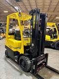 2020 HYSTER S50FT 5000 LB LP GAS FORKLIFT TREADED CUSHION 84/189" 3 STAGE MAST SIDE SHIFTING FORK POSITIONER 1244 HOURS STOCK # BF9128749-BUF