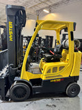 2022 HYSTER S80FT-BCS 8000 LB LP GAS FORKLIFT SMOOTH CUSHION 98/213" 3 STAGE MAST SIDE SHIFTING FORK POSITIONER 987 HOURS STOCK # BF9123539-BUF