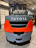 2023 TOYOTA 8FGC70U 15500 LB LP GAS FORKLIFT CUSHION 108/148" 2 STAGE CLEAR VIEW MAST SIDE SHIFTING FORK POSITIONER PLUMBED 4 WAYS TO CARRIAGE 1244 HOURS PLUMBED 4 WAYS TO CARRIAGE STOCK # BF9375469-BUF