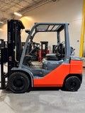 2023 TOYOTA 8FGU25 5000 LB LP GAS FORKLIFT PNEUMATIC 85/187" 3 STAGE MAST SIDE SHIFTER 748 HOURS STOCK # BF9194119-BUF