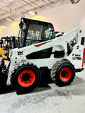 2023 BOBCAT S740 SKID STEER 654 HOURS 3100 LB CAPACITY DIESEL PNEUMATIC TIRES ENCLOSED HEATED CAB AUXILLARY HYDRAULICS 55" INDUSTRIAL BUCKET BF9243499-BUF