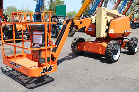 2017 JLG H340AJ ARTICULATING BOOM LIFT AERIAL LIFT WITH JIB ARM 34' REACH HYBRID DIESEL/ELECTRIC 4WD 1006 HOURS STOCK # BF398139-NLE - United Lift Equipment LLC