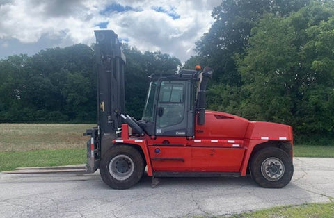 2020 KALMAR DCG160-12 36000 LB CAPACITY DIESEL FORKLIFT PNEUMATIC 145/157" 2 STAGE MAST SIDE SHIFTING FORK POSITIONER ENCLOSED CAB WITH HEAT AND AC 9814 HOURS STOCK # BF91391189-NTOH - United Lift LLC