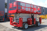 2016 MEC 6092RT 60' REACH SCISSOR LIFT DIESEL 4WD OUTRIGGERS 884 HOURS STOCK # BF9549179-NLE - United Lift LLC