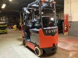 2021 TOYOTA 8FBCU25 5000 LB ELECTRIC FORKLIFT CUSHION 83/187" 3 STAGE MAST SIDE SHIFTER 2743 HOURS STOCK # BF985129-OHB