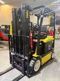 2020 YALE ERC050VGN 5000 LB 48 VOLT ELECTRIC FORKLIFT 89/195" THREE STAGE MAST SIDE SHIFTER 814 HOURS STOCK # BF996379-BUF
