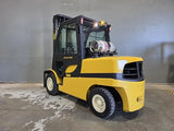2023 YALE GLP120VX 12000 LB LP GAS FORKLIFT PNEUMATIC 109/221" 3 STAGE FULL FREE LIFT MAST SIDE SHIFTING FORK POSITIONER ENCLOSED CAB 1214 HOURS STOCK # BF9325799-ILE