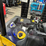 2021 YALE NR045EB 4500 LB ELECTRIC NARROW AISLE REACH FORKLIFT 95/212 3 STAGE MAST SIDE SHIFTER 4531 HOURS STOCK # BF9101589-OHMM