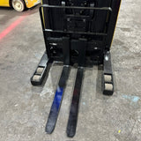 2021 YALE NR045EB 4500 LB ELECTRIC NARROW AISLE REACH FORKLIFT 95/212 3 STAGE MAST SIDE SHIFTER 4531 HOURS STOCK # BF9101589-OHMM