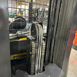 2022 YALE NR045EB 4500 LB ELECTRIC NARROW AISLE REACH FORKLIFT 95/212 3 STAGE MAST SIDE SHIFTER 4319 HOURS STOCK # BF9123929-OHMM