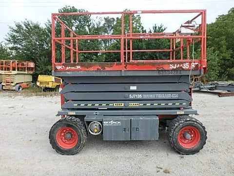 2006 SKYJACK SJ7135RT (2014 FACTORY RECON BY SKYJACK) SCISSOR LIFT 35' REACH DUAL FUEL PNEUMATIC TIRES 3316 HOURS STOCK # BF984529-WIBIL - United Lift Used & New Forklift Telehandler Scissor Lift Boomlift