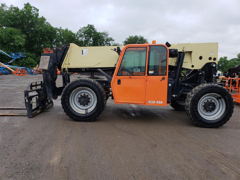 2014 JLG G12-55A 12000 LB DIESEL TELESCOPIC FORKLIFT TELEHANDLER PNEUMATIC 4WD ENCLOSED CAB 4295 HOURS STOCK # BF9876129-105-VAOH - United Lift Used & New Forklift Telehandler Scissor Lift Boomlift