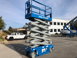 2015 GENIE GS3232 SCISSOR LIFT 32' REACH ELECTRIC SMOOTH CUSHION TIRES OUTRIGGERS STOCK # BF9157529-HLIL - United Lift Used & New Forklift Telehandler Scissor Lift Boomlift