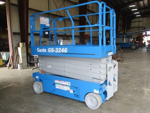 2016 GENIE GS3246 SCISSOR LIFT 32' REACH ELECTRIC SMOOTH CUSHION TIRES 194 HOURS STOCK # BF9124559-WIB - United Lift Used & New Forklift Telehandler Scissor Lift Boomlift