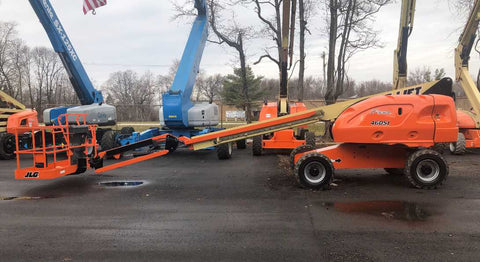 2013 JLG 460SJ TELESCOPIC STRAIGHT BOOM LIFT AERIAL LIFT WITH JIB ARM 46' REACH DIESEL 4WD 2887 HOURS STOCK # BF9398759-NLEQ - United Lift Equipment LLC