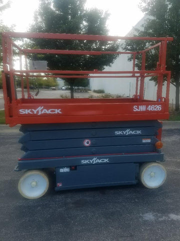 2007 SKYJACK SJ4626 SCISSOR LIFT 26' REACH ELECTRIC SMOOTH CUSHION TIRES 322 HOURS STOCK # BF956529-WIBIL - United Lift Used & New Forklift Telehandler Scissor Lift Boomlift