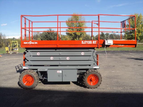 2007 SKYJACK SJ7135RT SCISSOR LIFT 35' REACH DUAL FUEL PNEUMATIC TIRES 2421 HOURS STOCK # BF9104549-WIB - United Lift Used & New Forklift Telehandler Scissor Lift Boomlift